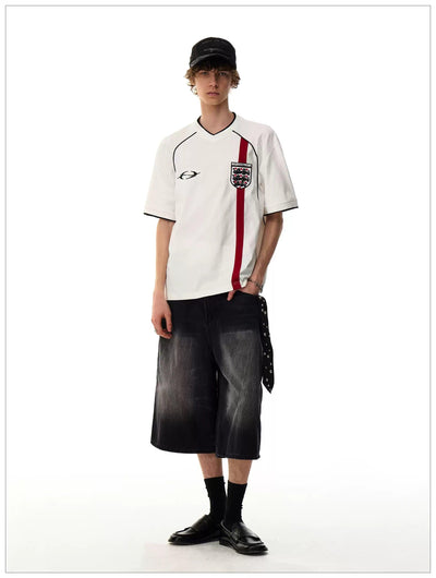 Contrast Piping Racing Style T-Shirt Korean Street Fashion T-Shirt By Mr Nearly Shop Online at OH Vault