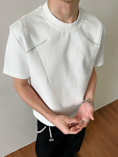 Line Details Versatile T-Shirt Korean Street Fashion T-Shirt By Made Extreme Shop Online at OH Vault
