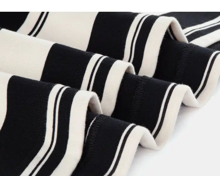 Contrast Stripes Basic T-Shirt Korean Street Fashion T-Shirt By IDLT Shop Online at OH Vault