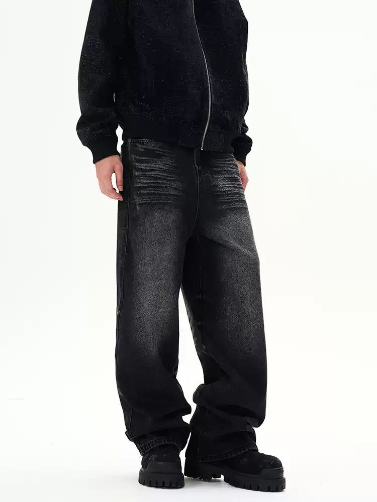 Cat Whisker Fade Effect Jeans Korean Street Fashion Jeans By 77Flight Shop Online at OH Vault