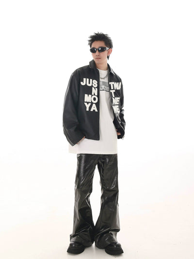 Metallic Shiny Wax Flared Pants Korean Street Fashion Pants By Blacklists Shop Online at OH Vault