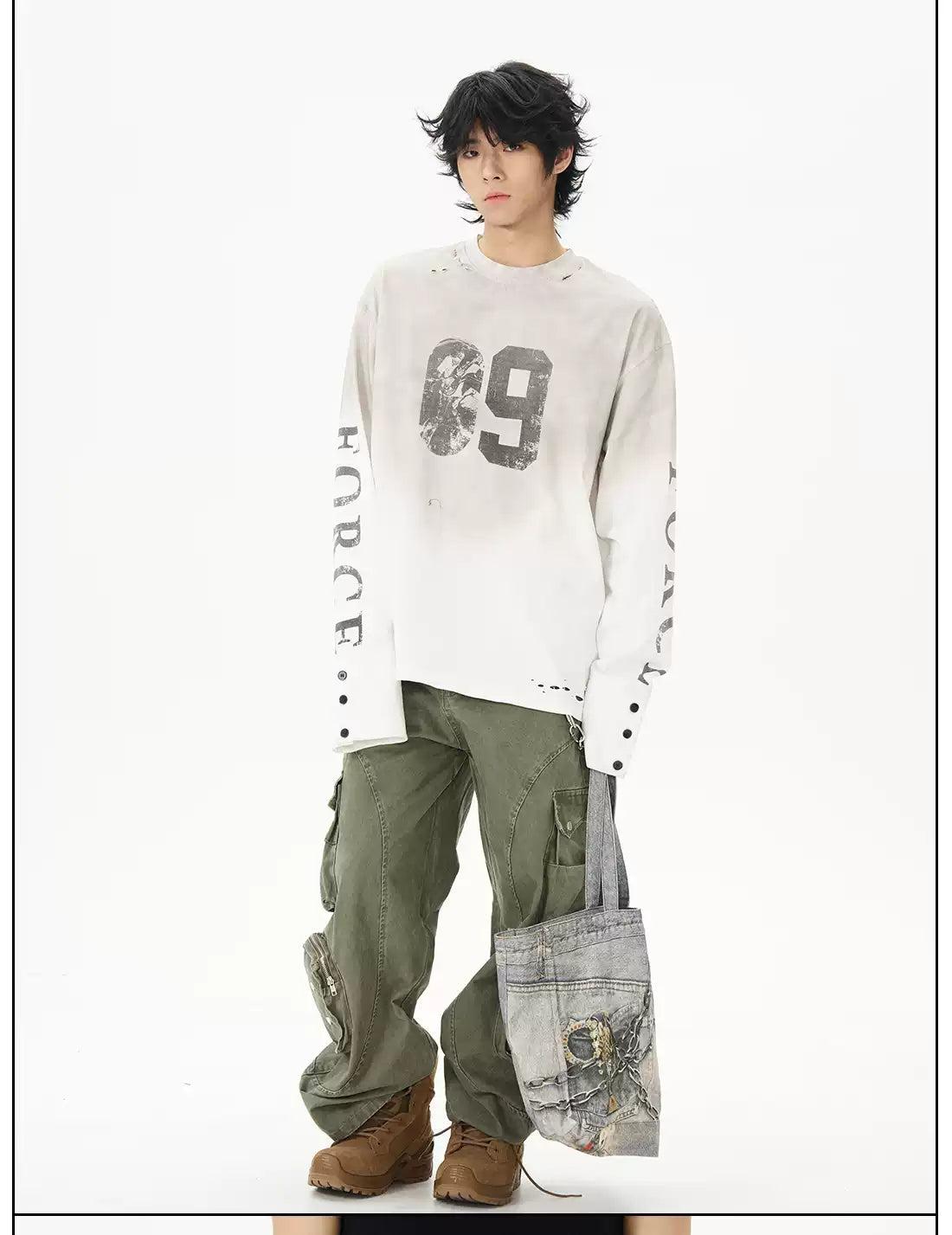 Multi-Pocket Shell Cargo Pants Korean Street Fashion Pants By 77Flight Shop Online at OH Vault