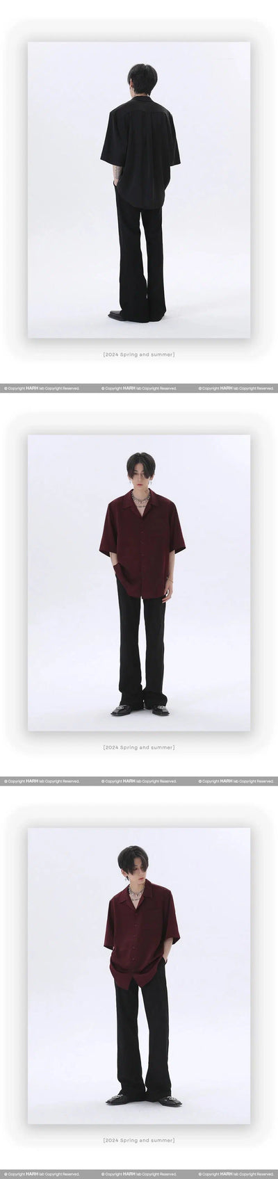 Shiny Front Pocket Shirt Korean Street Fashion Shirt By HARH Shop Online at OH Vault