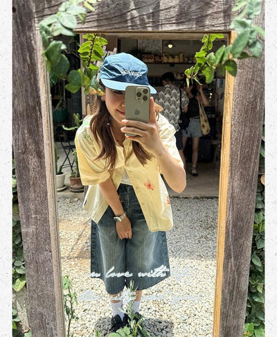 Watercolor Drawing Print Shirt Korean Street Fashion Shirt By Made Extreme Shop Online at OH Vault