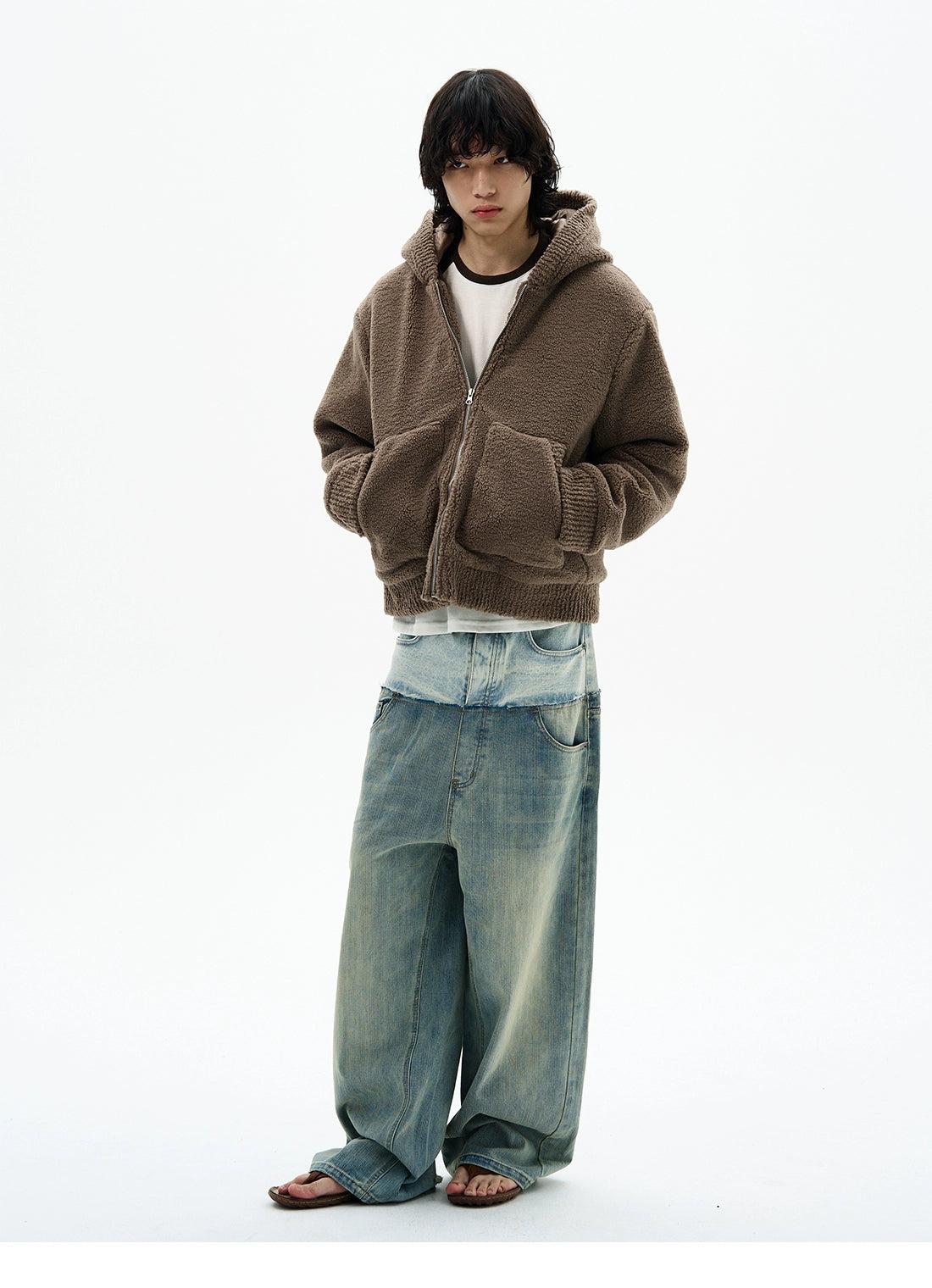 Cozy Sherpa Fleece Jacket Korean Street Fashion Jacket By 77Flight Shop Online at OH Vault