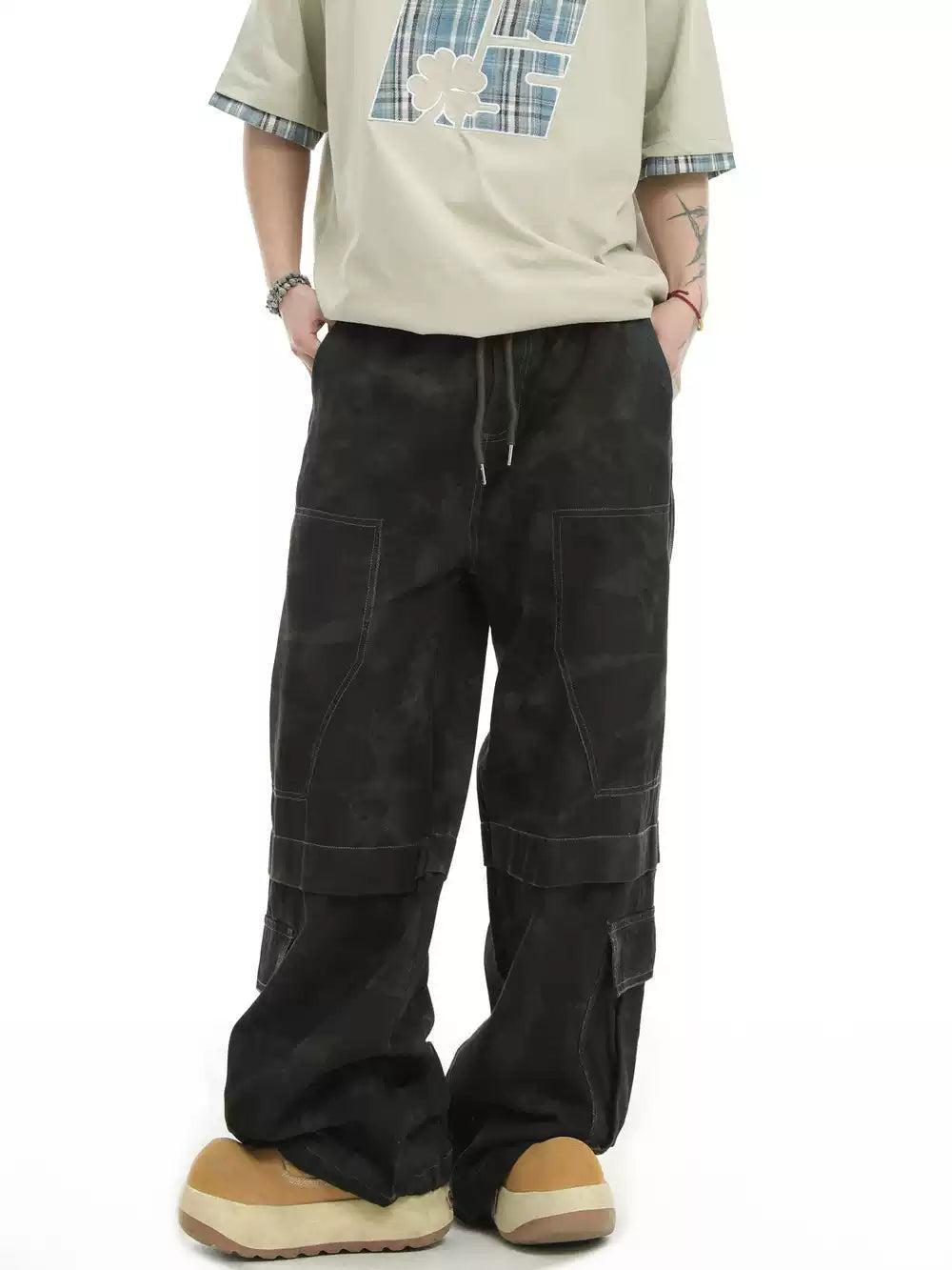 Gradient Washed Straight Pants Korean Street Fashion Pants By INS Korea Shop Online at OH Vault