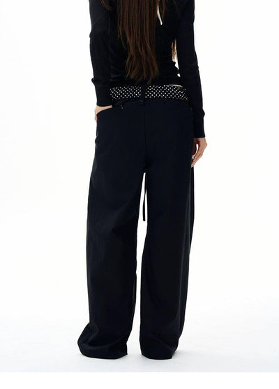 Polka Dots Waist Pants Korean Street Fashion Pants By 77Flight Shop Online at OH Vault
