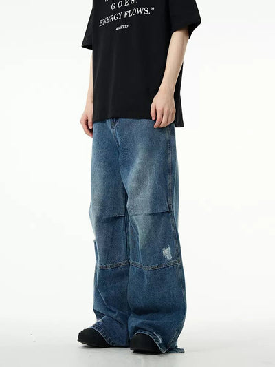Distressed Loose Fit Jeans Korean Street Fashion Jeans By 77Flight Shop Online at OH Vault