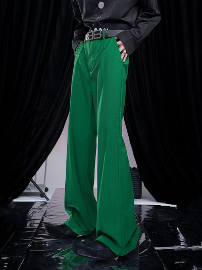 Solid Clean Fit Flared Trousers Korean Street Fashion Trousers By Slim Black Shop Online at OH Vault