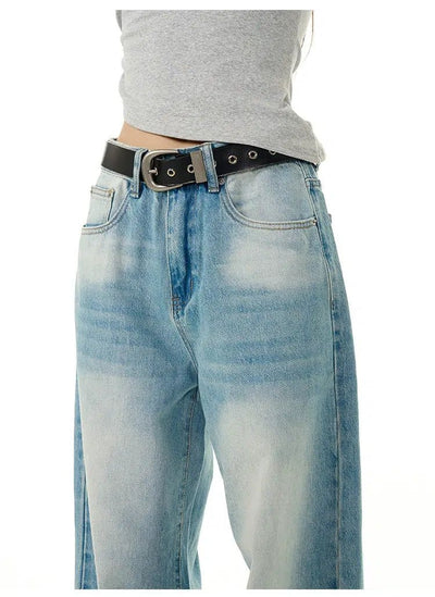 Cat Whisker Fade Effect Jeans Korean Street Fashion Jeans By 77Flight Shop Online at OH Vault