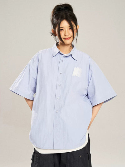 Side Fade Logo Shirt Korean Street Fashion Shirt By New Start Shop Online at OH Vault