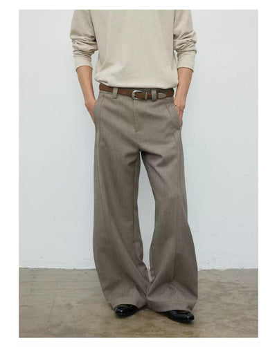 Structured Wide Leg Trousers Korean Street Fashion Trousers By Terra Incognita Shop Online at OH Vault