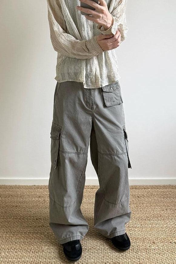 Multiple Pocket Workwear Pants Korean Street Fashion Pants By A PUEE Shop Online at OH Vault
