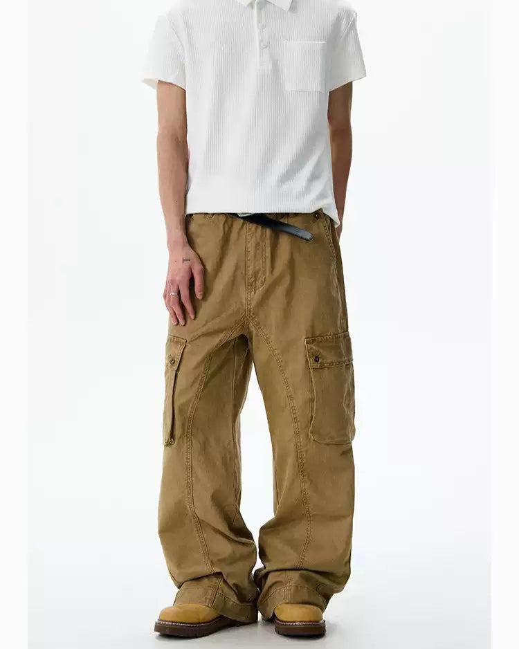 Regular Cut Workwear Cargo Jeans Korean Street Fashion Jeans By A PUEE Shop Online at OH Vault