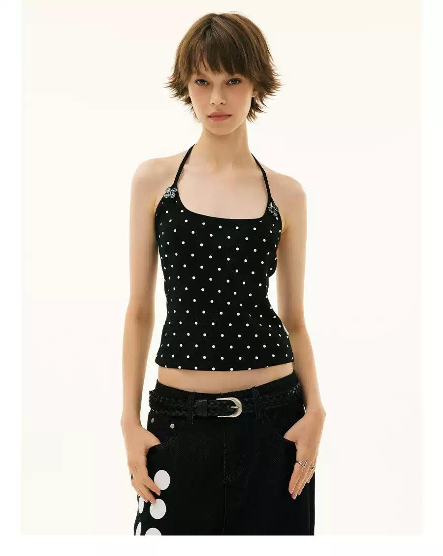 Floral Polka Dots Camisole Korean Street Fashion Camisole By Funky Fun Shop Online at OH Vault