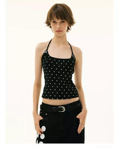 Floral Polka Dots Camisole Korean Street Fashion Camisole By Funky Fun Shop Online at OH Vault