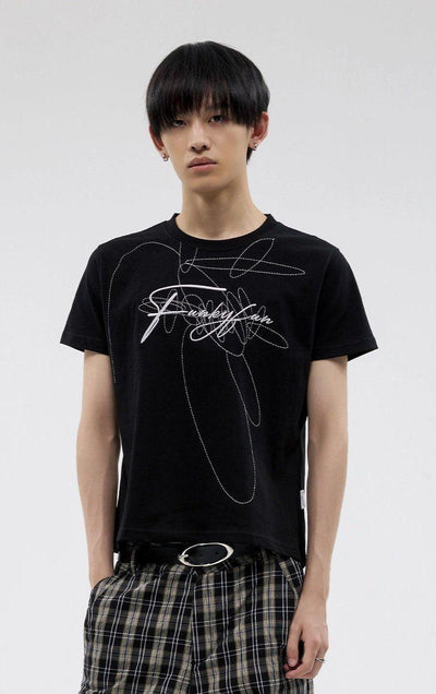 Abstract Line Stitches T-Shirt