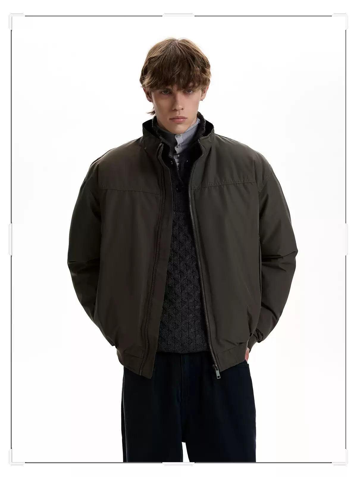 Clean Fit Bomber Jacket Korean Street Fashion Jacket By A PUEE Shop Online at OH Vault