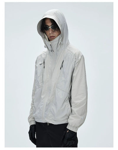Regular Fit Zip-Up Windbreaker Jacket Korean Street Fashion Jacket By CATSSTAC Shop Online at OH Vault