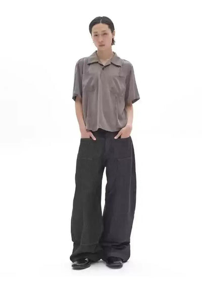 Pleated Front Pockets Polo Korean Street Fashion Polo By Pioneer of Heroism Shop Online at OH Vault