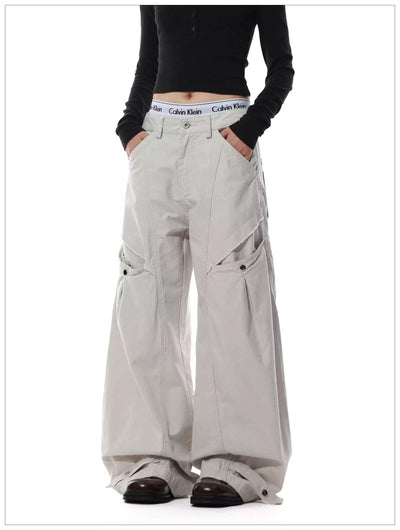 Side Pocket Loose Fit Cargo Pants Korean Street Fashion Pants By Mr Nearly Shop Online at OH Vault
