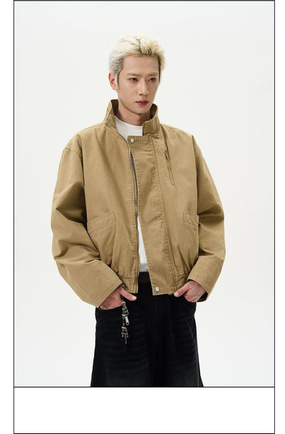 Stand Collar Barn Style Jacket Korean Street Fashion Jacket By A PUEE Shop Online at OH Vault