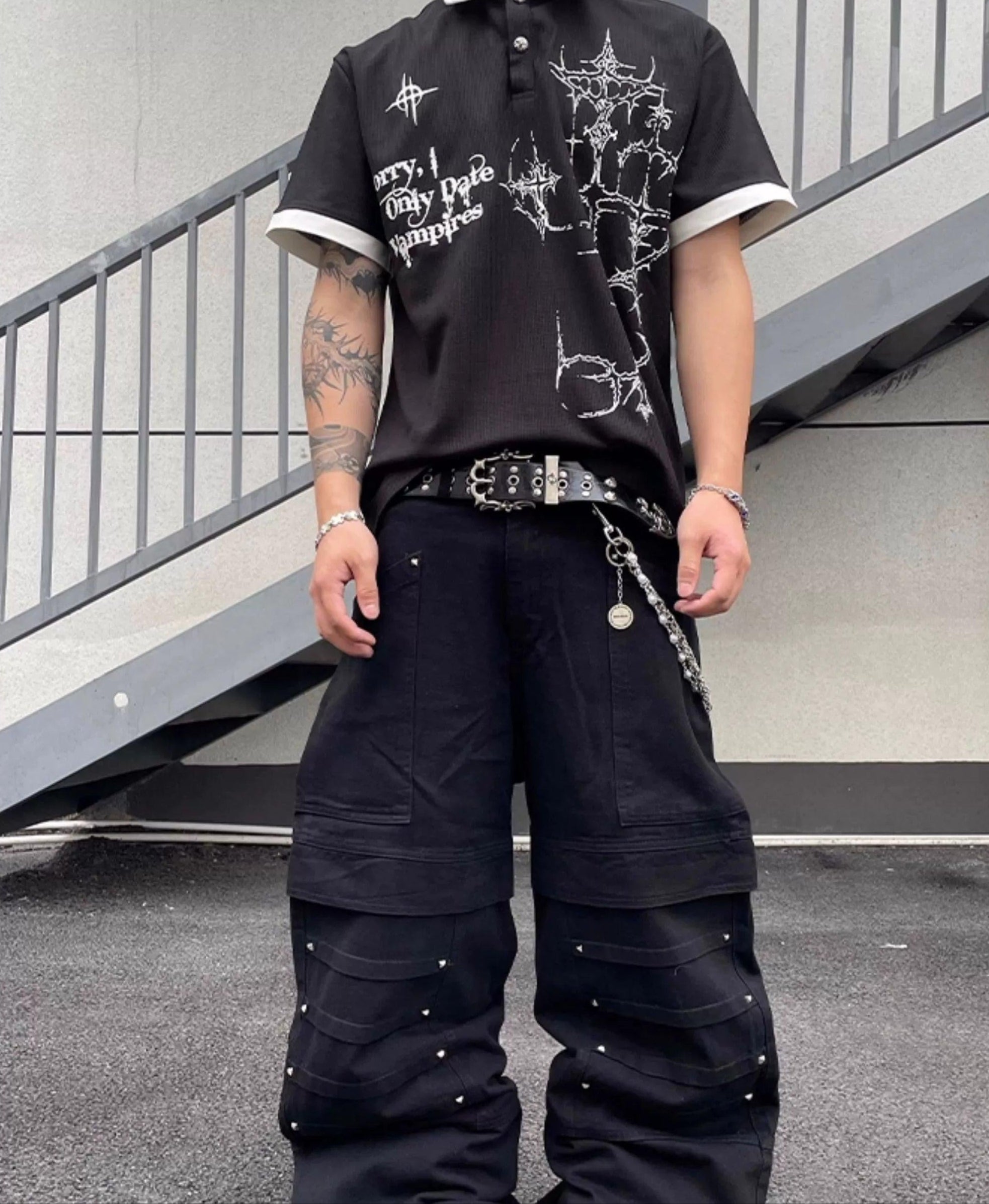 DARK FOG★Old Needle Machete Denim Pants DF26 Dark Fog