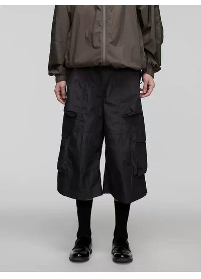 Solid Color Cargo Shorts Korean Street Fashion Shorts By Opicloth Shop Online at OH Vault