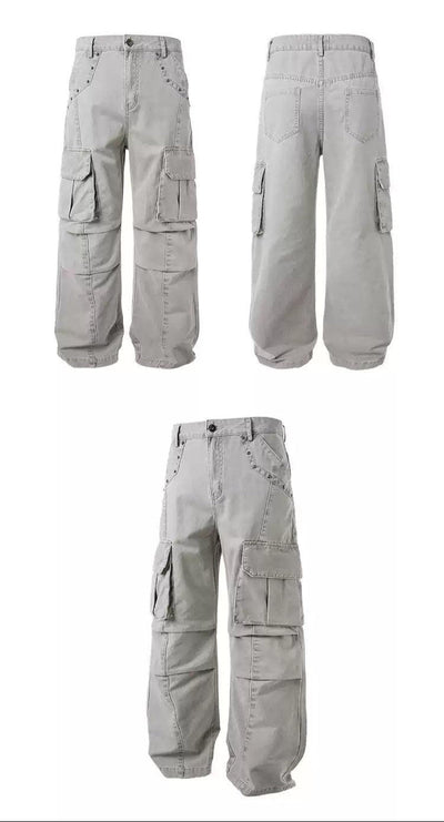 Versatile Multi-Details Cargo Jeans Korean Street Fashion Jeans By Made Extreme Shop Online at OH Vault