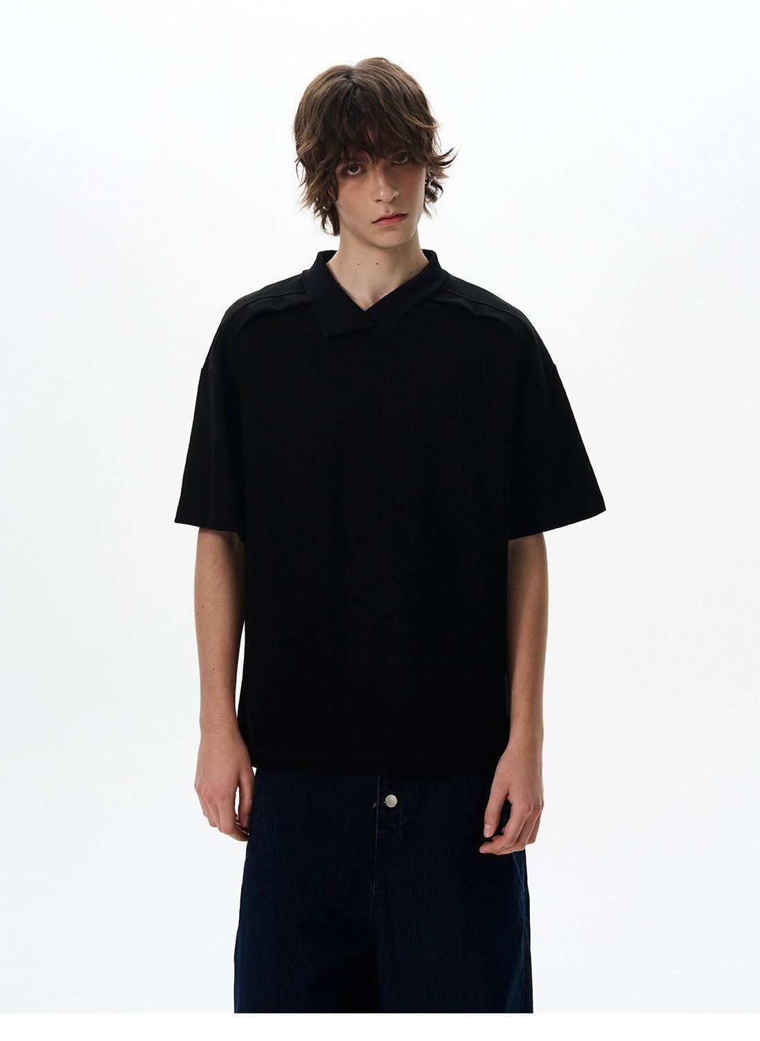 Structured Relax Fit T-Shirt Korean Street Fashion T-Shirt By 77Flight Shop Online at OH Vault