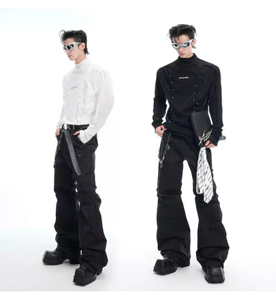 Slim Fit Thin Mesh Layers Mockneck Korean Street Fashion Mockneck By Argue Culture Shop Online at OH Vault
