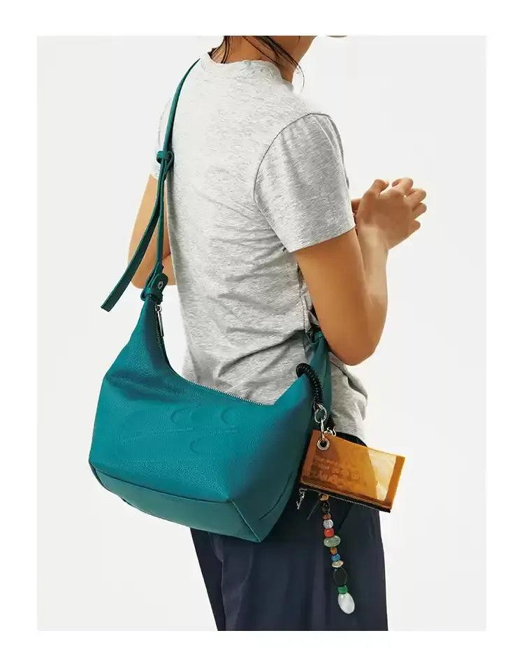 Embossed Logo Matte PU Leather Bag Korean Street Fashion Bag By Crying Center Shop Online at OH Vault