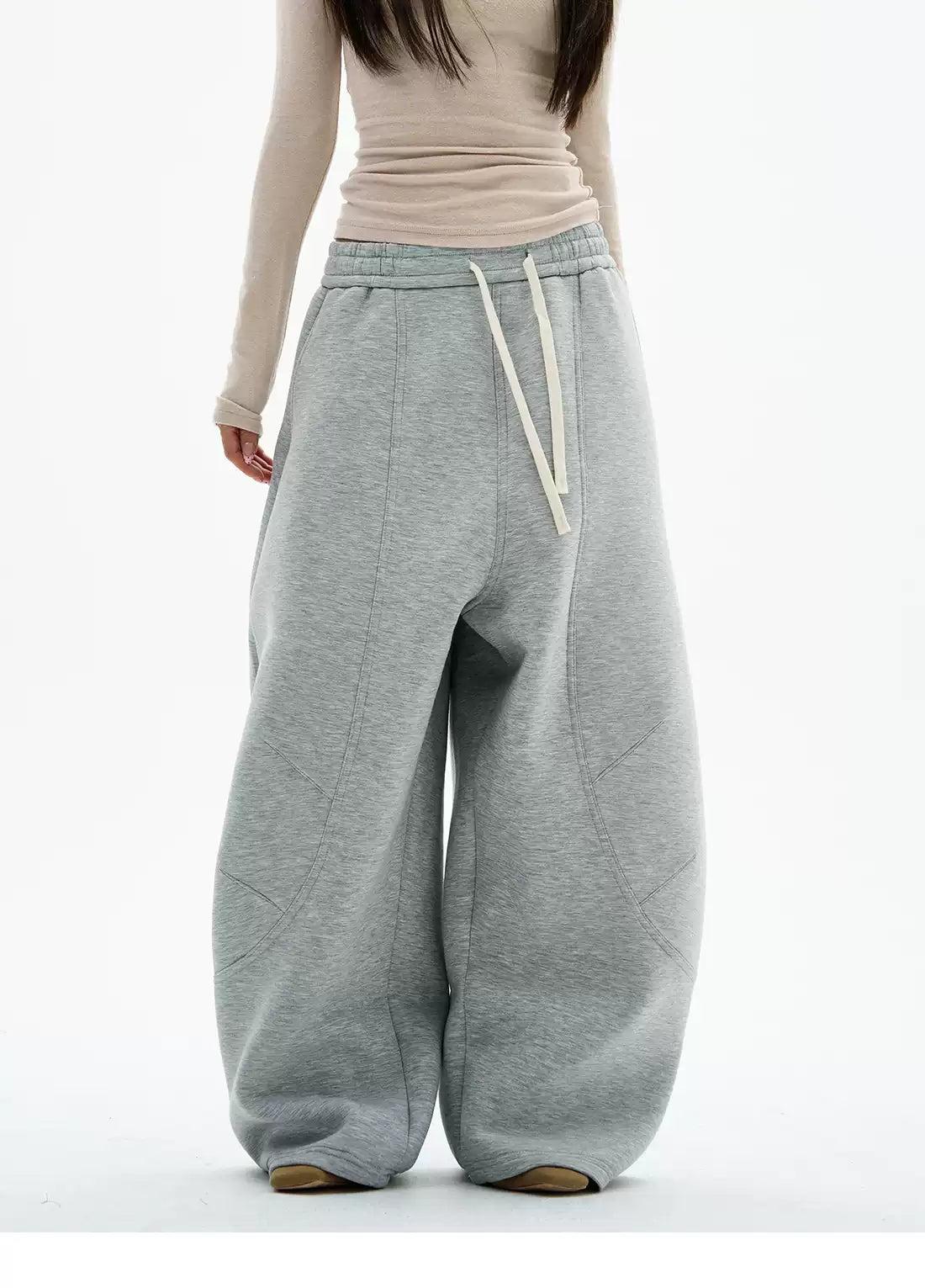 Drawstring Seam Details Baggy Sweatpants Korean Street Fashion Pants By 77Flight Shop Online at OH Vault