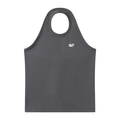 Logo Backless Halterneck Vest Korean Street Fashion Vest By Crying Center Shop Online at OH Vault