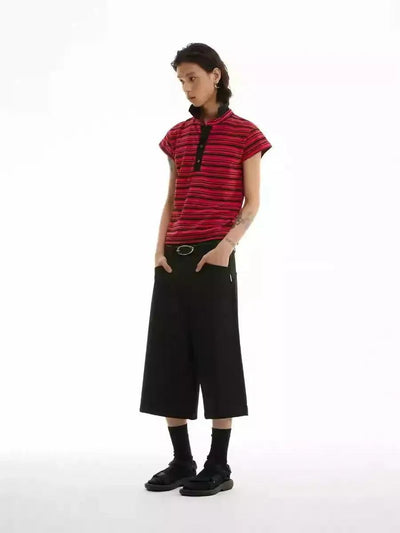 Classic Striped Polo Korean Street Fashion Polo By Funky Fun Shop Online at OH Vault