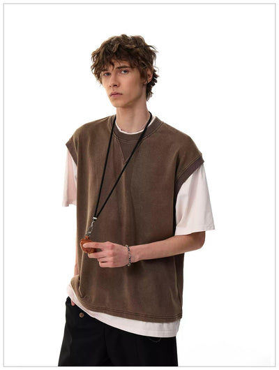 Layered Vest Style T-Shirt Korean Street Fashion T-Shirt By Mr Nearly Shop Online at OH Vault