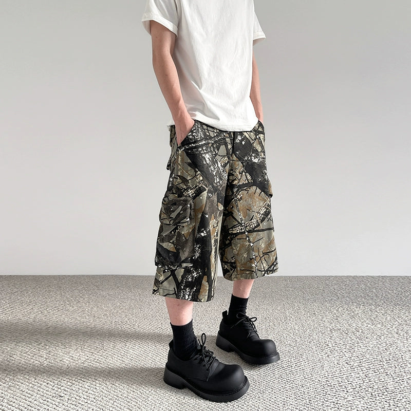 Side Pockets Camouflage Shorts Korean Street Fashion Shorts By A PUEE Shop Online at OH Vault