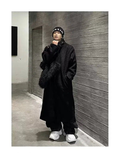 Four-Buttons Casual Fit Long Coat Korean Street Fashion Long Coat By Dark Fog Shop Online at OH Vault