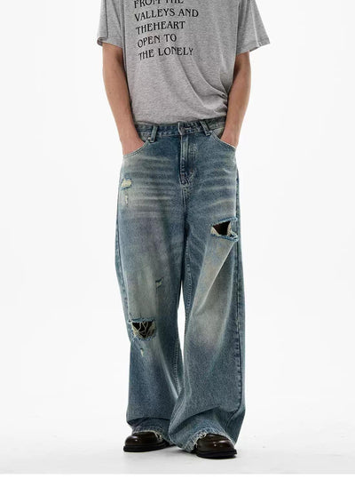 Cat Whiskers Ripped Jeans Korean Street Fashion Jeans By 77Flight Shop Online at OH Vault