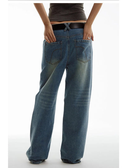 Double Front Patched Pocket Jeans Korean Street Fashion Jeans By Funky Fun Shop Online at OH Vault