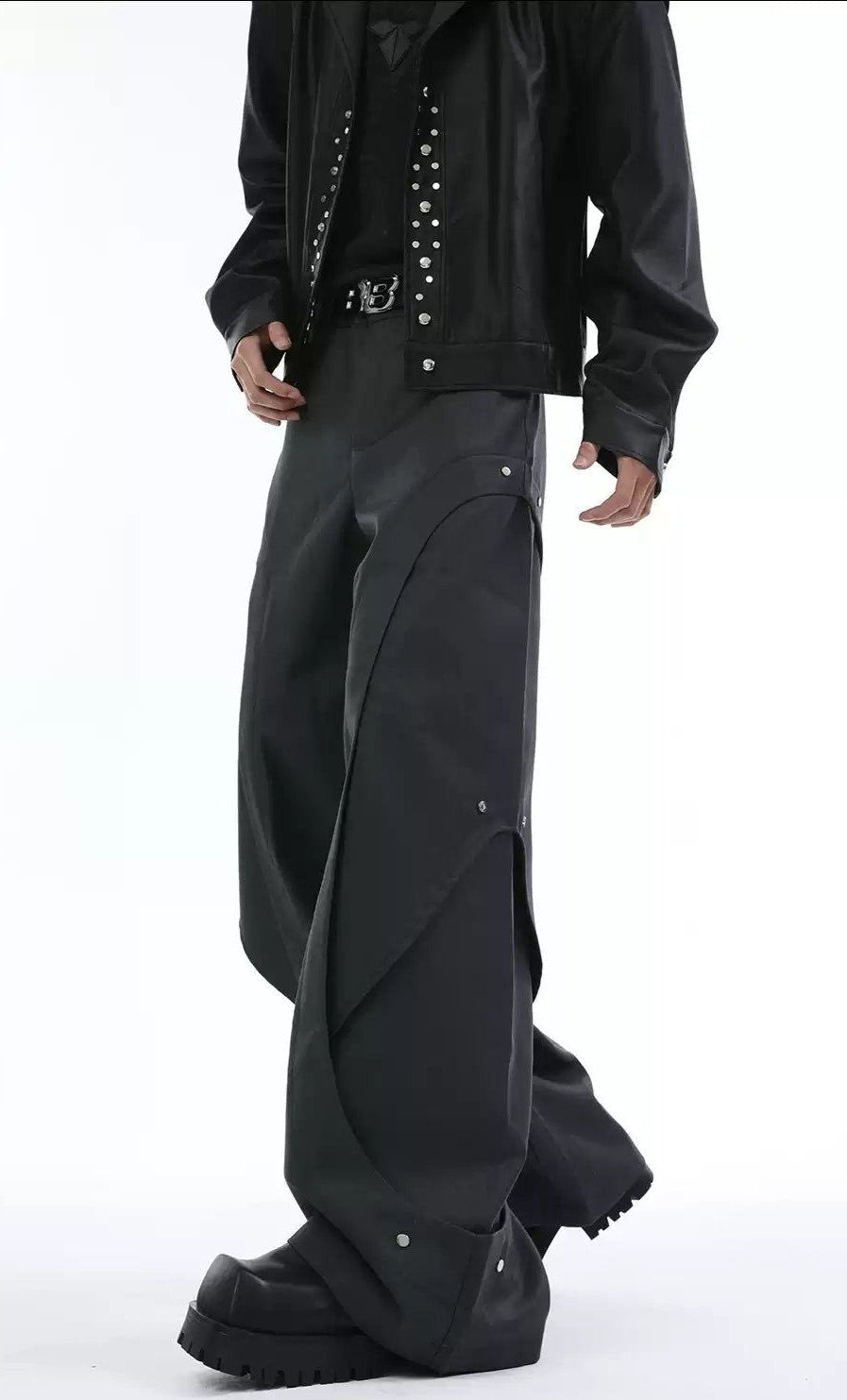 Spliced Cut Side Pants Korean Street Fashion Pants By Turn Tide Shop Online at OH Vault