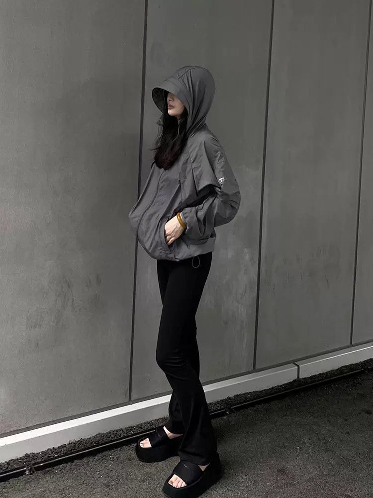 Sun Protection Hooded Jacket Korean Street Fashion Jacket By CATSSTAC Shop Online at OH Vault