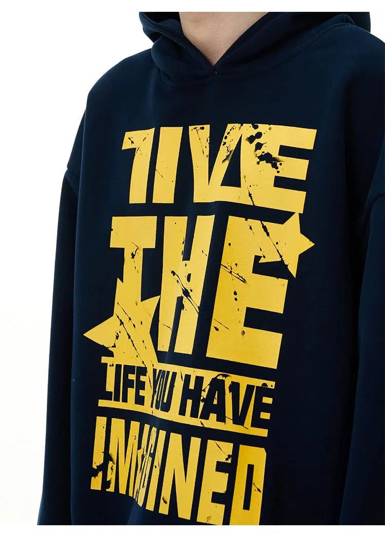 Slogan Print Hoodie Korean Street Fashion Hoodie By 77Flight Shop Online at OH Vault