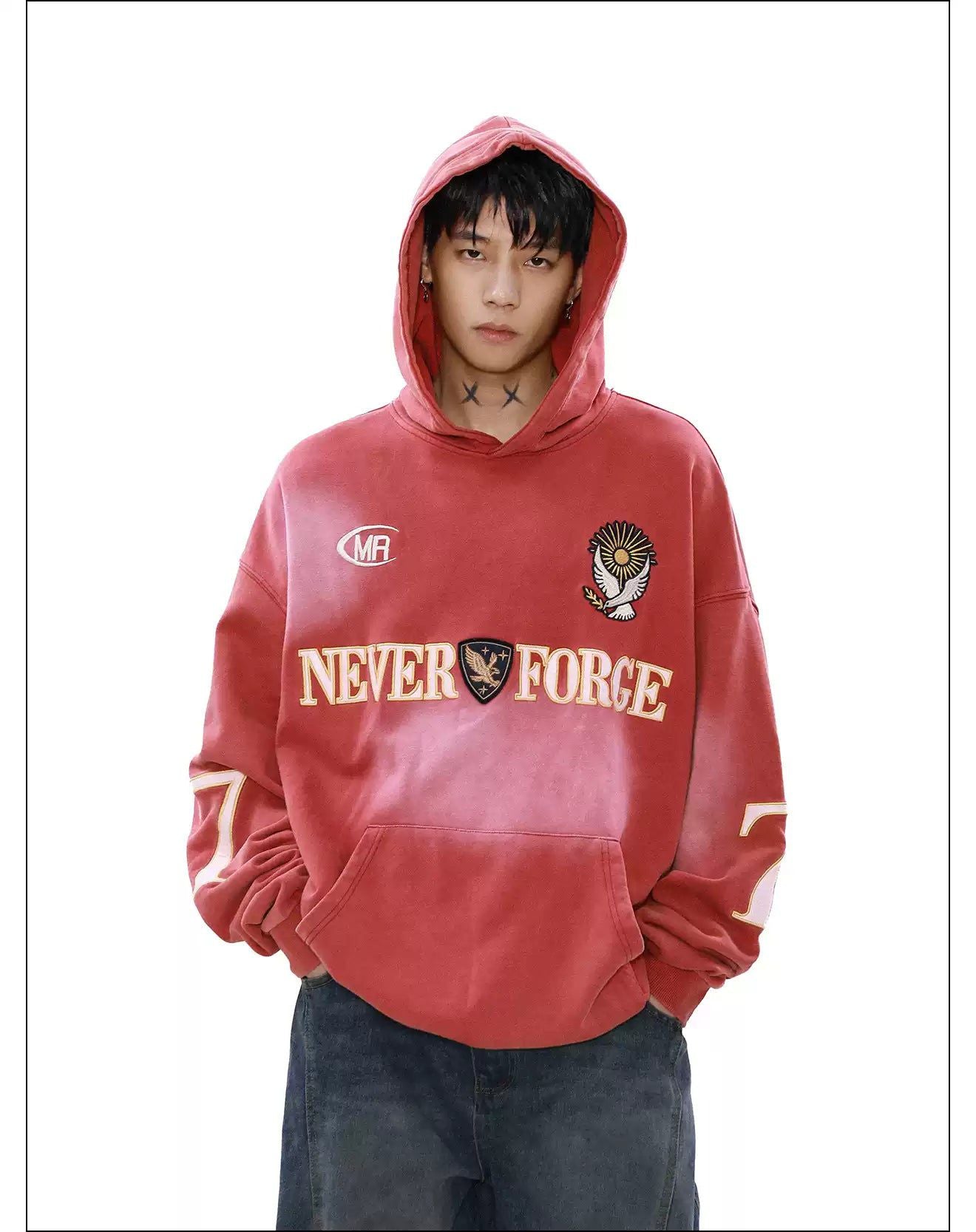 Never Force Hoodie Korean Street Fashion Hoodie By Mr Nearly Shop Online at OH Vault