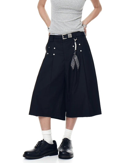 Pleated Wide Leg Suit Pants Korean Street Fashion Pants By Blacklists Shop Online at OH Vault