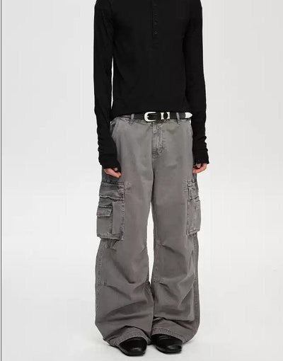 Washed Pleated Cargo Pants Korean Street Fashion Pants By A PUEE Shop Online at OH Vault