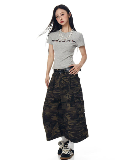 Graphic Print Cropped T-Shirt Korean Street Fashion T-Shirt By Blacklists Shop Online at OH Vault