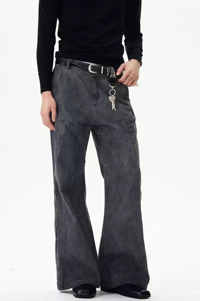 Side Pockets Washed Jeans Korean Street Fashion Jeans By 77Flight Shop Online at OH Vault