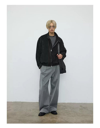Pleated Relaxed Fit Trousers Korean Street Fashion Trousers By Terra Incognita Shop Online at OH Vault