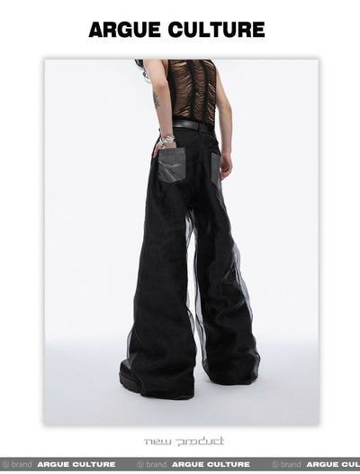 Double Layer Mesh Pants Korean Street Fashion Pants By Argue Culture Shop Online at OH Vault